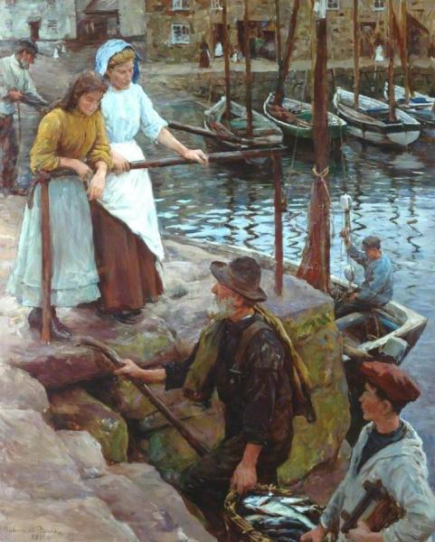 The Old Pier Steps by Stanhope Alexander Forbes Oil Painting Reproductions