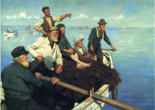 The Seine Boat by Stanhope Alexander Forbes