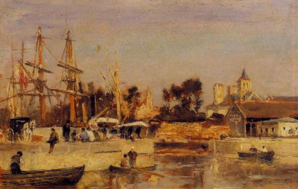 A Corner Of The Port, Caen by Stanislas Lepine