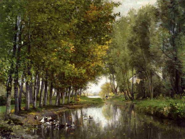 Bras De Seine Du Cote De Neuilly by Stanislas Lepine