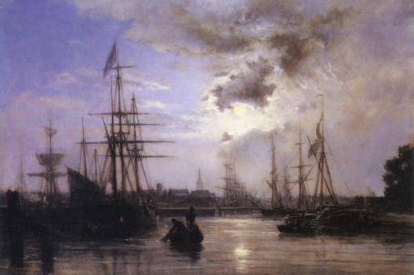 Caen, Amorce Du Bassin Saint-pierre Et L'abbaye Aux Dames by Stanislas Lepine