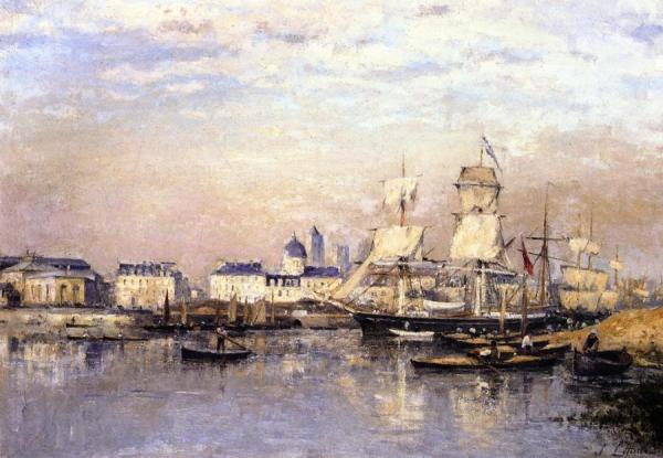 Caen, L'orne Et La Coupole Saint-jean, Depuis La Rive Droit En Face Du Grand Cours by Stanislas Lepine