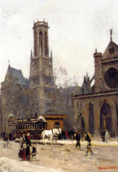 La Place Saint-germain L'auxerrois by Stanislas Lepine