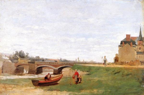 Landscape With A Bridge by Stanislas Lepine