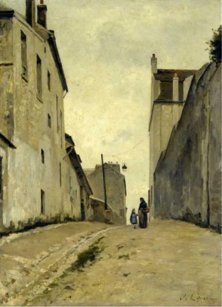 Montmartre, La Rue Du Mont Cenis by Stanislas Lepine