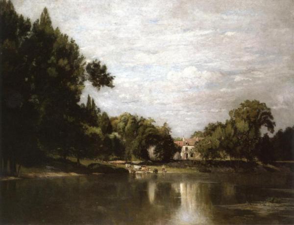 The Marne At Chennevieres by Stanislas Lepine