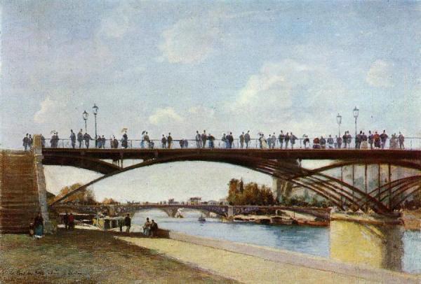 The Pont Des Arts, Paris by Stanislas Lepine Oil Painting Reproductions