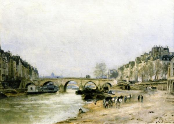 The Pont Marie by Stanislas Lepine