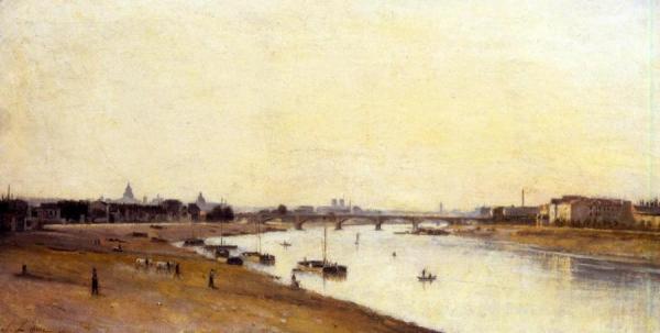 The Pont National As Seen From Quai D'ivry, Paris by Stanislas Lepine