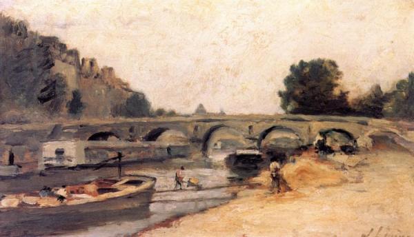 The Seine At Pont Royal by Stanislas Lepine