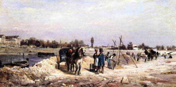 The Seine At Sèvres by Stanislas Lepine