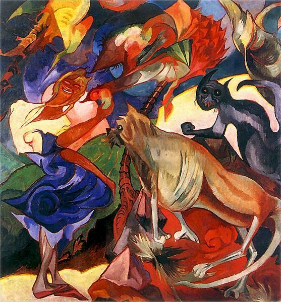 Mary And Burek In Ceylon by Stanislaw Ignacy Witkiewicz