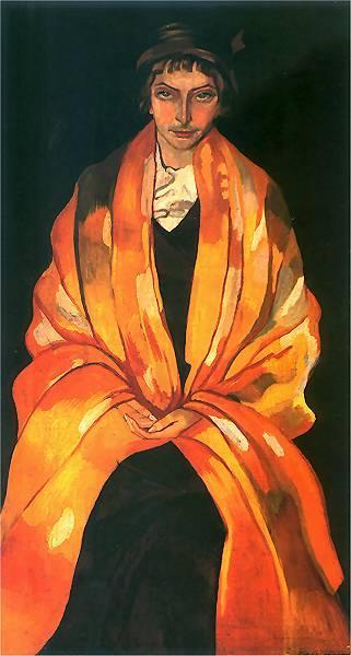 Portrait Of Eugenia Dunin-borkowska by Stanislaw Ignacy Witkiewicz