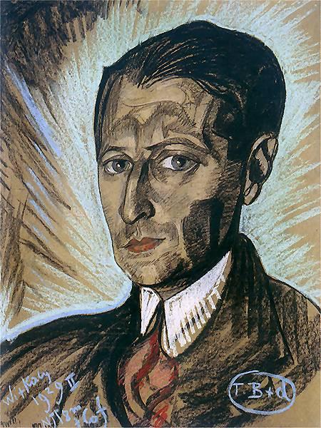 Portrait Of Julian Tuwim by Stanislaw Ignacy Witkiewicz