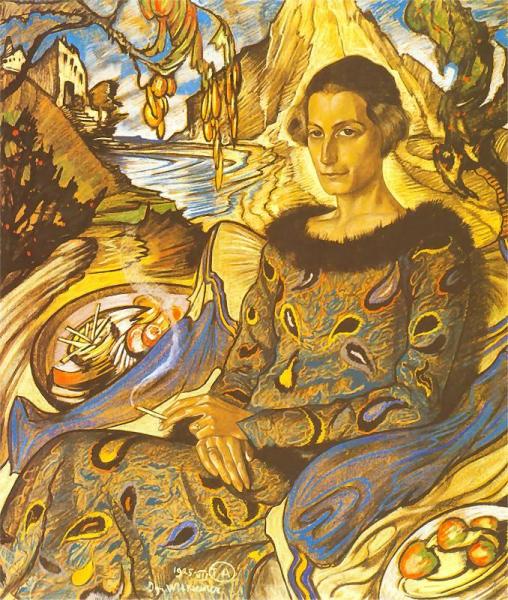 Portrait Of Maria Nawrocka by Stanislaw Ignacy Witkiewicz Oil Painting Reproductions