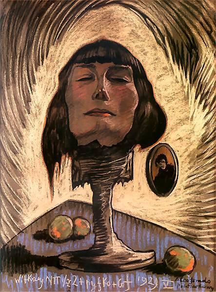 Portrait Of Maria Nawrocka by Stanislaw Ignacy Witkiewicz