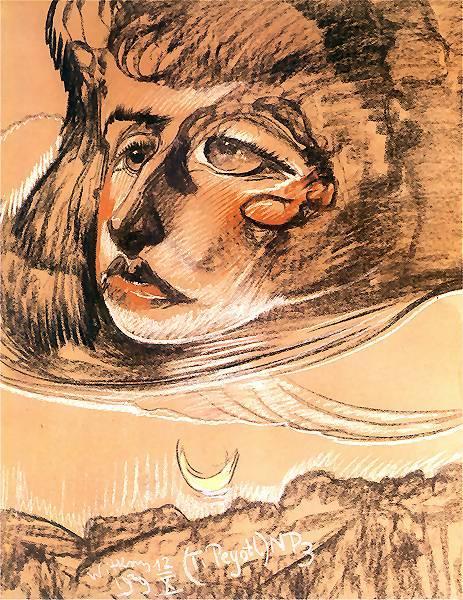 Portrait Of Nena Stachurska by Stanislaw Ignacy Witkiewicz