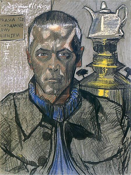 Self-portrait With Samovar by Stanislaw Ignacy Witkiewicz