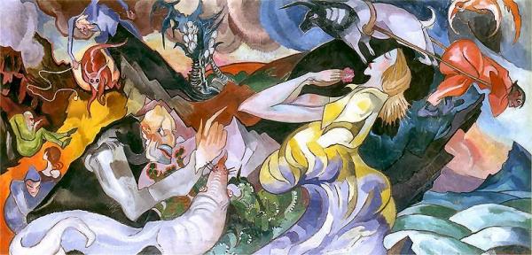 The Temptation Of St. Anthony by Stanislaw Ignacy Witkiewicz Oil Painting Reproductions