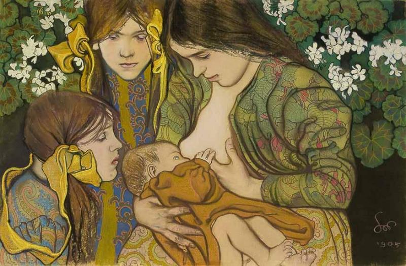 Motherhood, 1905 by Stanislaw Wyspianski
