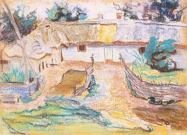 Farm by Stanislaw Wyspianski Oil Painting Reproductions