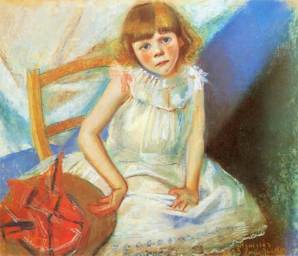 Girl With A Red Hat by Stanislaw Wyspianski