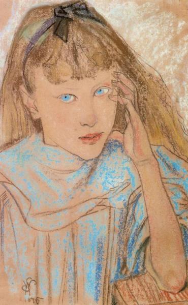 Girl With Blue Eyes by Stanislaw Wyspianski