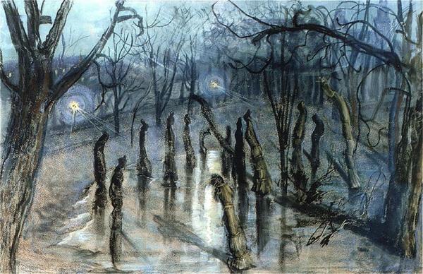 Park At Night by Stanislaw Wyspianski