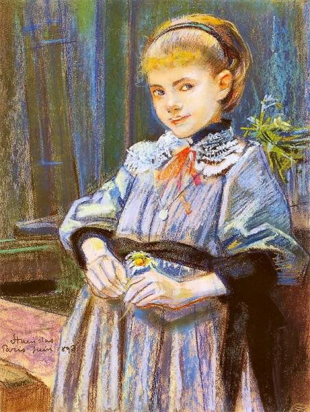 Portrait Of A Girl by Stanislaw Wyspianski