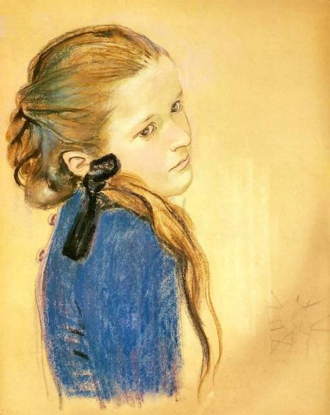 Portrait Of A Girl by Stanislaw Wyspianski