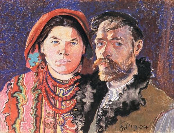 Self-portrait With Wife by Stanislaw Wyspianski