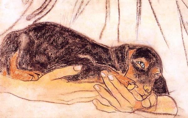 Study Of A Dog by Stanislaw Wyspianski