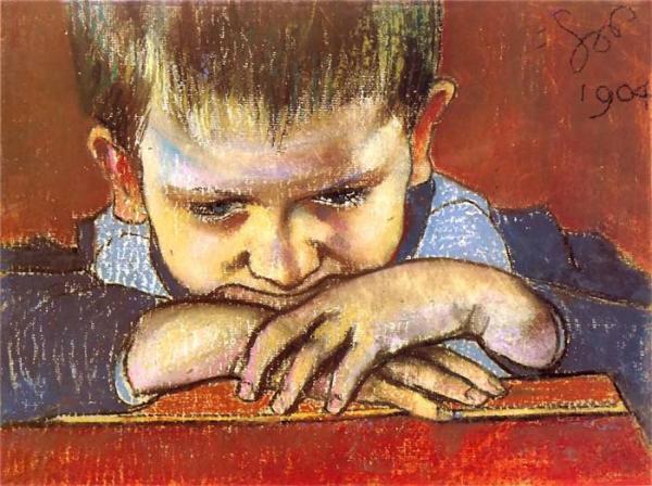 Study Of The Child, Mietek by Stanislaw Wyspianski