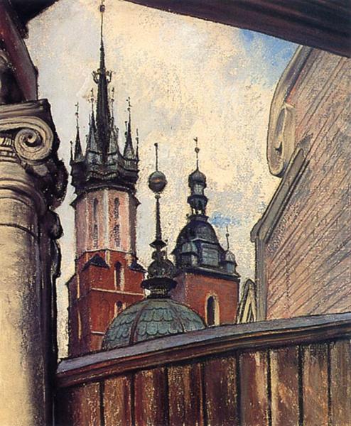 The Towers Of St Mary's Church by Stanislaw Wyspianski