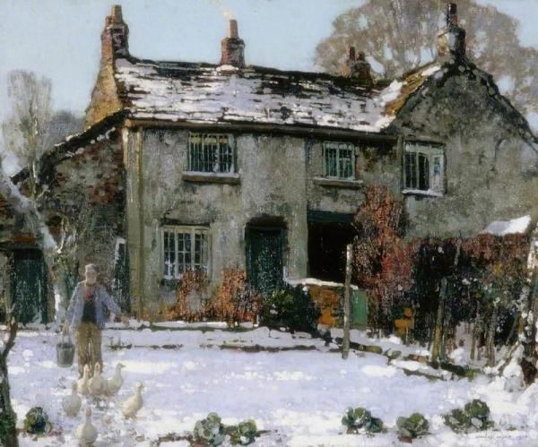 Stanley Royle Dappled Sunlight On Snow