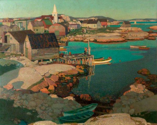 Evening Light, Fishing Village Of Prospect, Nova Scotia, Canada by Stanley Royle