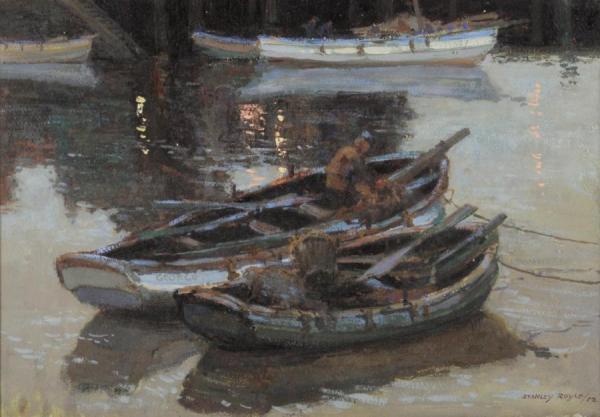 Mending Lobster Pots by Stanley Royle