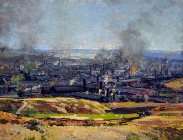 Sheffield From Wincobank Wood by Stanley Royle Oil Painting Reproductions
