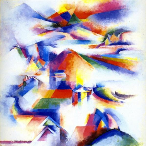 Canyon Synchromy (orange) by Stanton Macdonald-wright