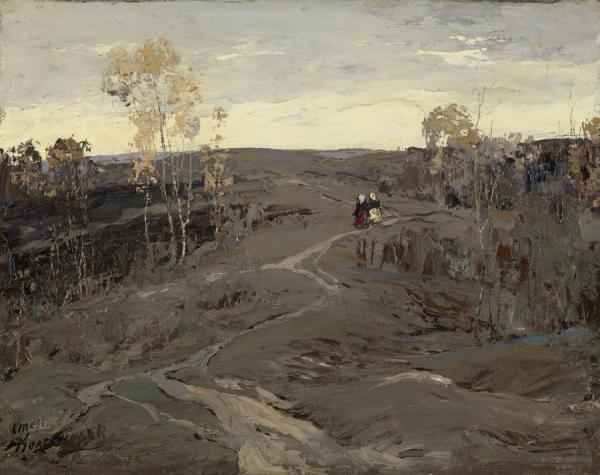 A Hilly Path by Stepan Kolesnikov Oil Painting Reproductions