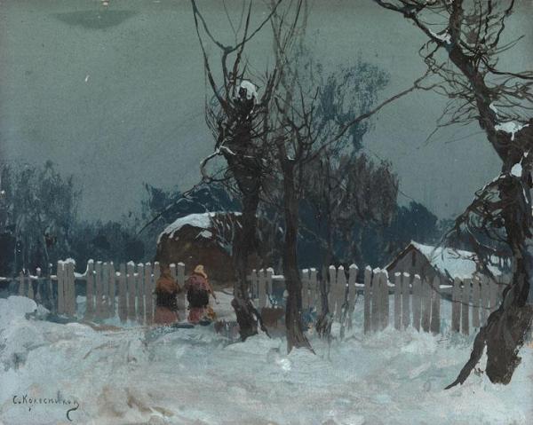 Farmstead by Stepan Kolesnikov Oil Painting Reproductions