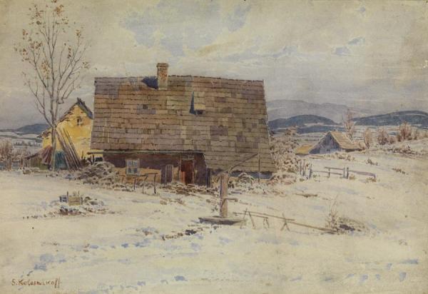 House In The Snow by Stepan Kolesnikov