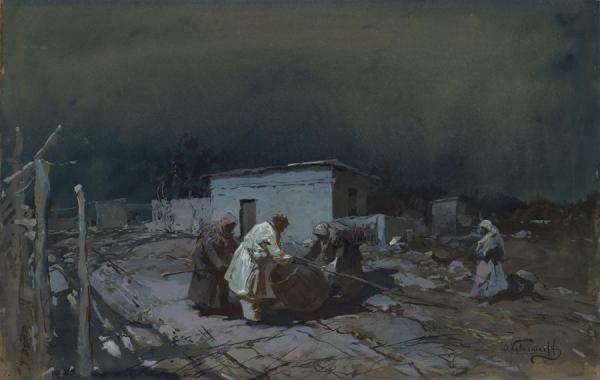 Stepan Kolesnikov Moonlit Villagers