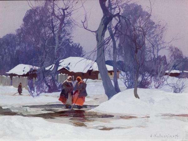 Winter Landscape by Stepan Kolesnikov