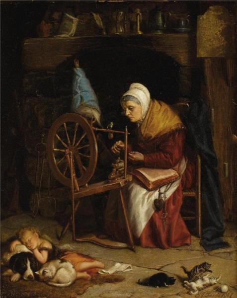 Grandma's Spinning Wheel by Stephen James Ferris