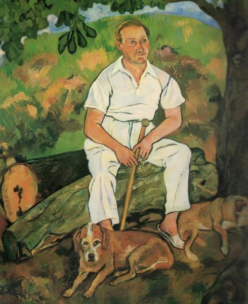 Andre Utter And His Dogs by Suzanne Valadon