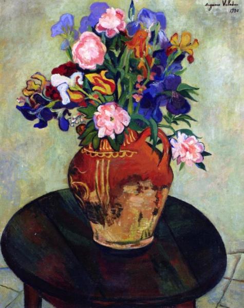 Bouquet Of Flowers On A Table by Suzanne Valadon