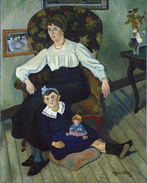 Marie Coca And Her Daughter by Suzanne Valadon