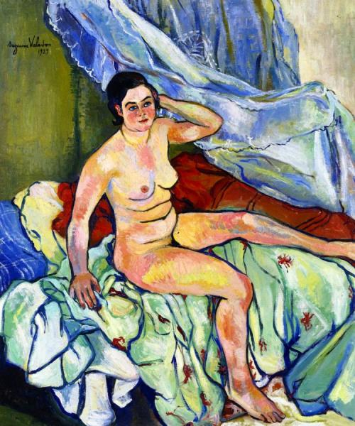 Nude Seated On A Bed by Suzanne Valadon