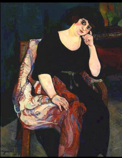 Portrait Of Mme Zamaron by Suzanne Valadon